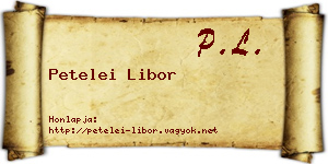 Petelei Libor névjegykártya